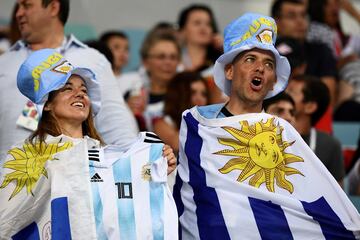 Aficionados uruguayos.