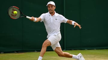 Roberto Bautista durante su partido con Maric Cilic. 