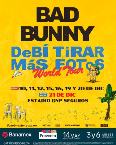 Bad Bunny abre octava fecha en CDMX: precios y cómo comprar tus boletos en línea