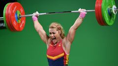 Spain&#039;s Lidia Valentin Perez competes during the women&#039;s weightlifting 75kg event during the Rio 2016 Olympics Games in Rio de Janeiro on August 12, 2016. / AFP / GOH Chai Hin        (Photo credit should read GOH CHAI HIN/AFP/Getty Images)  LYDIA VALENTIN
 PUBLICADA 07/11/17 NA MA25 2COL