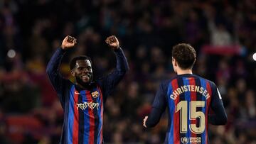 Andreas Christensen y Franck Kessié, en el partido ante el Madrid.