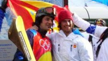 <b>SNOWBOARD. </b>Los dos participantes españoles en la prueba de boardercross: Jordi Font e Ibon Idígoras.
