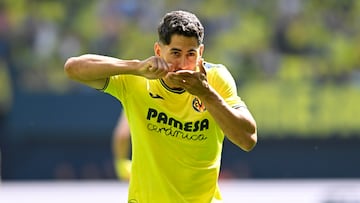 Ayoze Pérez celebra tras anotar un tanto este sábado durante el partido de la jornada 34 de LaLiga EA Sports, entre el Villarreal CF y el CA Osasuna, celebrado en el Estadi de la Ceràmica en Villarreal.