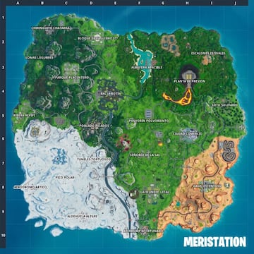 La isla de Fortnite a fecha 03/09/2019