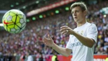 Kroos, en un partido con el Real Madrid.