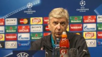 Wenger, durante la rueda de prensa previa al partido de Champions League contra el Arsenal.