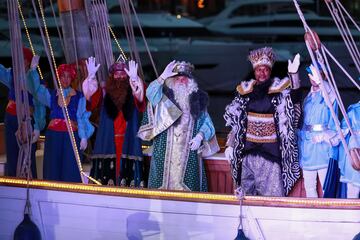 Melchor, Gaspar y Baltasar llegaron por primera vez en un llaüt tradicional mallorquín, ‘La Balear’, que este año celebra su centenario.