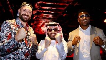 Tyson Fury y Francis Ngannou en Arabia Saudí.