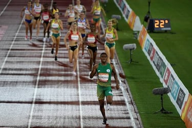 South Africa’s Caster Semenya cruises to 1500m gold