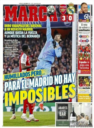 “Humillados”: La portadas inglesas y catalanas se ensañan con el Real Madrid