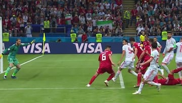 El VAR confirmó que el gol de Irán era fuera de juego