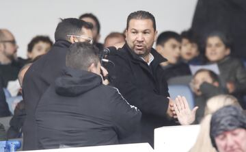 Juan Carlos Cordero, en el palco de La Romareda.