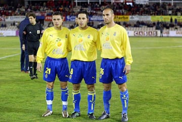 Rubén, Álex y Guillermo, los hermanos Castro con Las Palmas en la 2003-04.