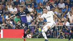 Rub&eacute;n P&eacute;rez, en el partido ante el Madrid en el Bernab&eacute;u.