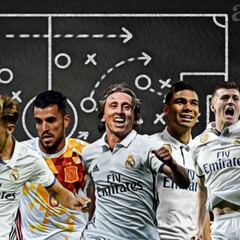 El Madrid se ocupó de reforzar su medio campo, Barça no