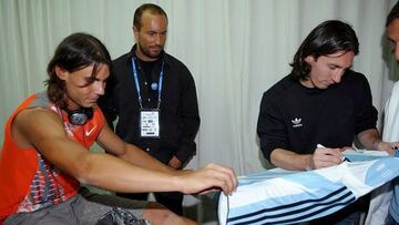 Lionel Messi muestra su admiración en un mensaje para Rafael Nadal