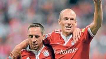 <b>PRONTA CONEXIÓN. </b>A Robben y Ribéry no les ha costado asociarse en el Bayern de Múnich.