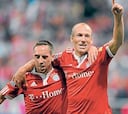 Robben debutó con dos goles a pases de Ribéry