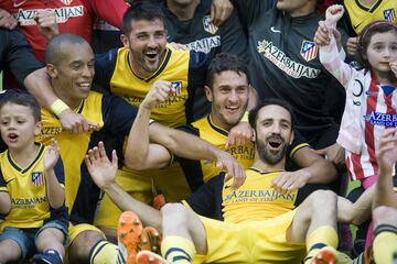 El 17 de mayo de 2014 el Atlético de Madrid ganó la Liga en la última jornada al empatar con el Barcelona. Juanfran disfrutó de su primera Liga como profesional. 