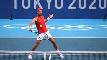 Djokovic, en un entrenamiento en Tokio.