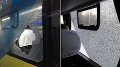 Bus de San Lorenzo fue apedreado en Temuco