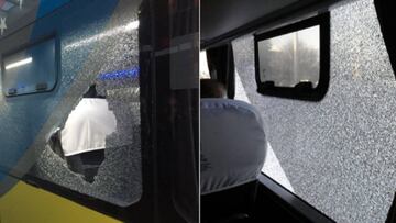 Bus de San Lorenzo fue apedreado en Temuco