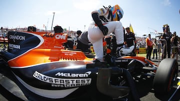 Fernando Alonso en Hungr¨ªa 2017.