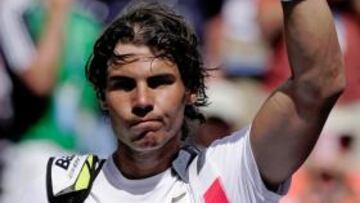 <b>CARA Y CRUZ. </b> Nadal se despide del público.