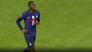 El resbalón de Dembélé que provoca risas en Francia