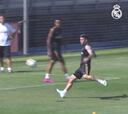 James muestra su potencial en el segundo entreno con el Madrid