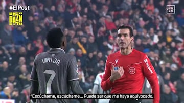 Más leña: DAZN capta la extraña charla de Martínez Munuera a Vinicius tras el penalti no pitado