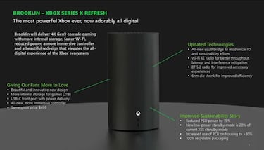 Filtrado un nuevo modelo de Xbox Series X sin lector de discos y con mando como el de PS5