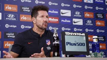 Simeone, del Atl&eacute;tico, en rueda de prensa