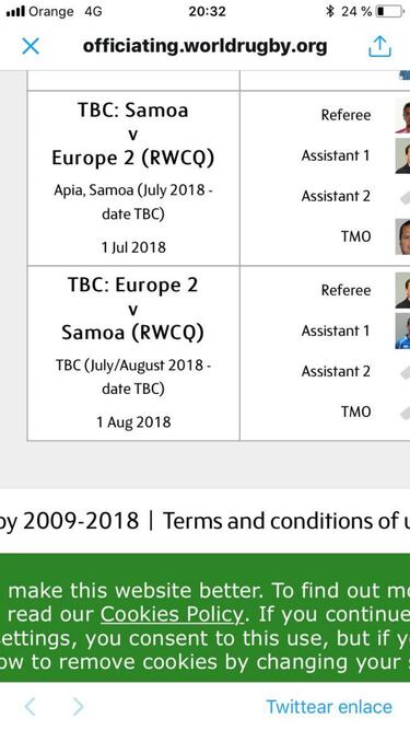 Retrasada un mes la hipotética repesca España-Samoa