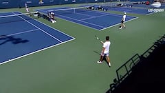 Alcaraz and Sinner caught joking with each other during practice