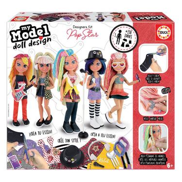 Mejor juguete en categoría Arte y Manualidades  - Con My Model, los más pequeños se pueden convertir en diseñadores y estilistas, creando looks increíbles para la muñeca. La caja incluye todos los elementos necesarios para crear conjuntos de los mejores cantantes de pop. Cortar la tela siguiendo los patrones impresos o diseñar patrones propios en la tela. Sin hilo ni aguja, la ropa se sujeta a la muñeca, que es articulada.
