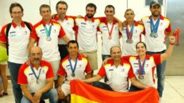 Llegada al aeropuerto de Barajas la Selección Española de Trasplantados.