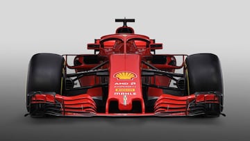 This undated and unlocated handout image released by the Ferrari Press Office on February 22, 2018 shows the new Ferrari Formula One SF71H which was unveiled the same day. / AFP PHOTO / FERRARI PRESS OFFICE / - / RESTRICTED TO EDITORIAL USE - MANDATORY CR