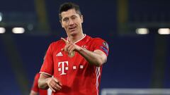 Imagen de Robert Lewandowski con el Bayern M&uacute;nich.