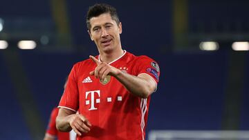 Imagen de Robert Lewandowski con el Bayern M&uacute;nich.