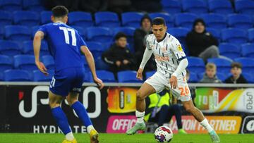 CARDIFF, WALES - DECEMBER 17: Blackpool's Ian Poveda  during the Sky Bet Championship between Cardiff City and Blackpool at Cardiff City Stadium on December 17, 2022 in Cardiff, United Kingdom. (Photo by Ian Cook - CameraSport via Getty Images)