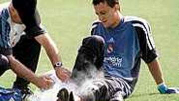 SIN SUERTE. El portero suplente del Real Madrid se ha lesionado en el entrenamiento en el Santiago Bernabéu.