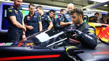 Ricciardo, con el &#039;aeroscreen&#039; de Red Bull en Sochi.