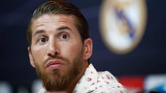 Soccer: Sergio Ramos Press Conference
 
 Sergio Ramos of Real Madrid during the press conference at Ciudad Deportiva Real Madrid in Valdebebas, Madrid, Spain, on May 30, 2019.
 
 
 30/05/2019