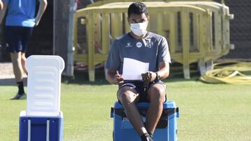 Michel Sánchez durante un entrenamiento