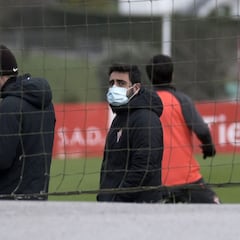 Gallego pudo dirigir en grupo
el último entrenamiento del año