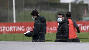 Gallego pudo dirigir en grupo
el último entrenamiento del año