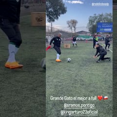 Vidal sorprende a todos y se suma a entrenamiento de equipo chileno