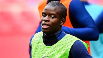 N'Golo Kanté, durante un entrenamiento