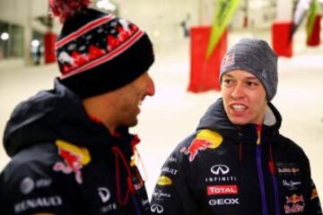 Daniel Ricciardo y Daniil Kvyat 